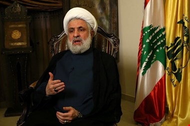 دبیرکل حزبالله لبنان با لباس نظامی ظاهر شد+ فیلم