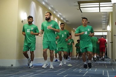 تمرین سبک تیم ملی فوتبال در روز بازی با تاجیکستان