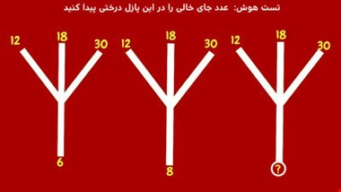 تست هوش چالشی؛ عدد جا مانده در این پازل درختی را در ۱۵ ثانیه پیدا کنید
