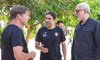 حضور مربی وحید هاشمیان در تمرین پرسپولیس